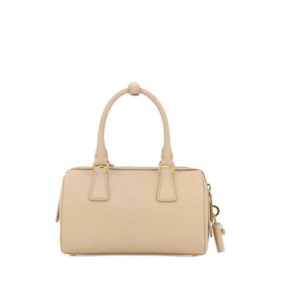 Lederhandtasche - Creme
