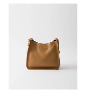 Mittlere Ledertasche - Karamell