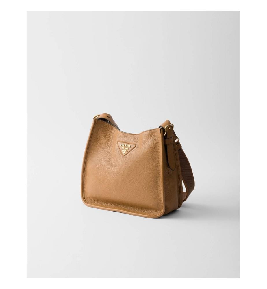 Mittlere Ledertasche - Karamell