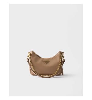 Re-Edition Mini Saffiano Leather Bag - Camel