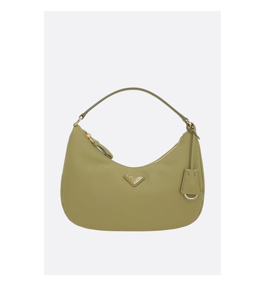 Small hobo bag in soft leather - Light green