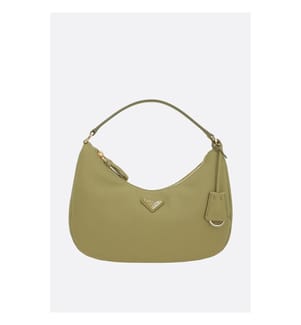 Small hobo bag in soft leather - Light green