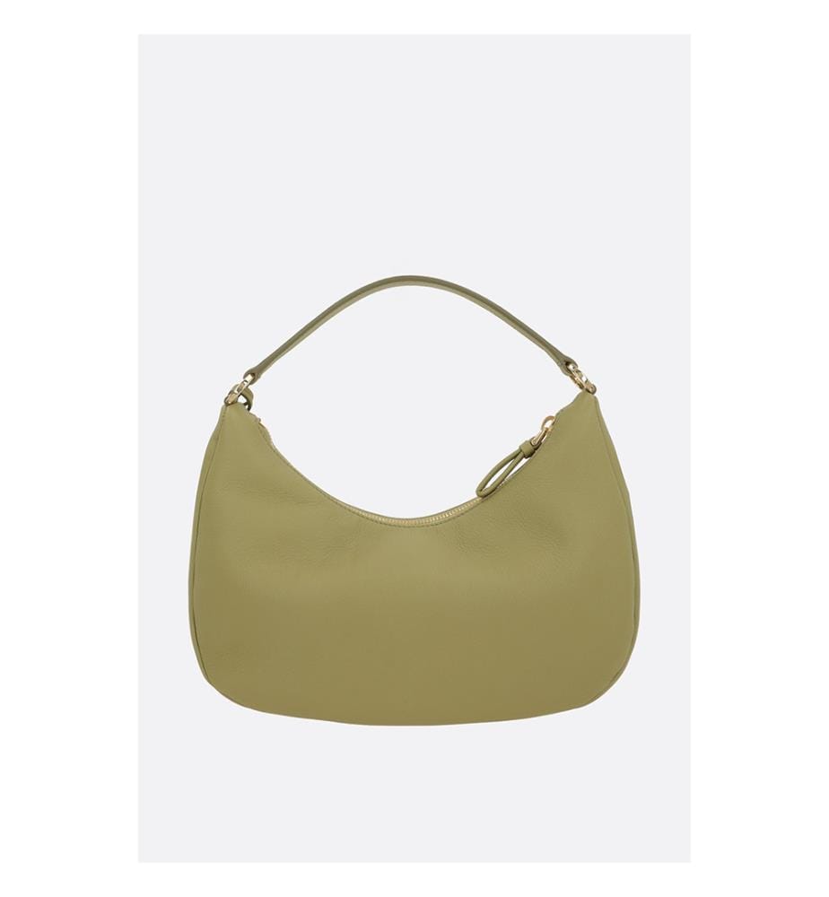 Small hobo bag in soft leather - Light green