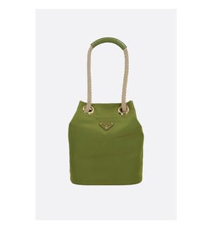 Kleine Prada Mariner Re-Nylon Eimertasche - Grün