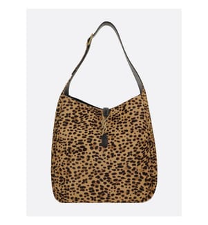 Le 5 à 7 bag Large hobo pony hair - Beige / Black