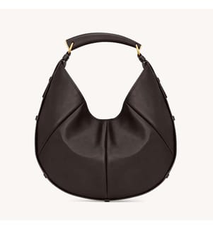 Mombasa Medium Leather Hobo Bag - Chocolate