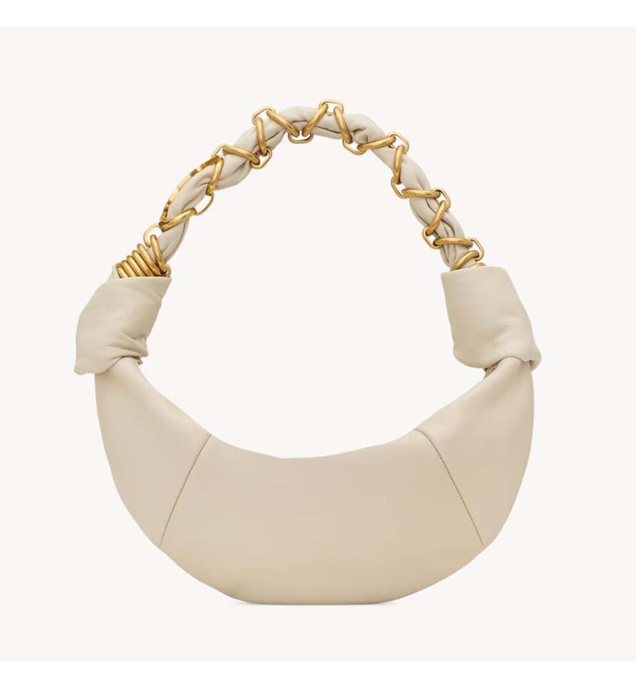 Amalia Mini Lambskin Hobo Bag - White