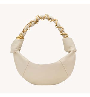 Amalia Mini Lambskin Hobo Bag - White