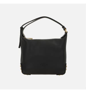 Suede Hobo Bag - Black