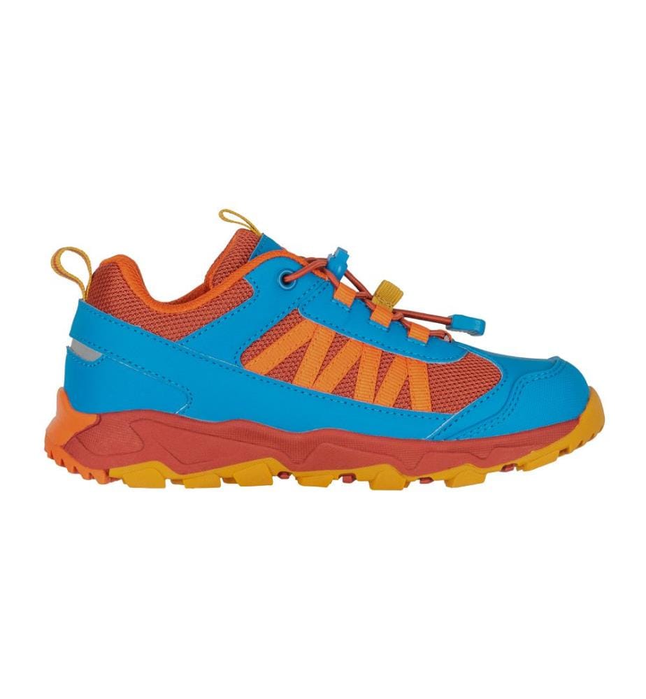 Tronfjell Wanderschuhe Low - roter Ton und dynamisches Blau und Senf