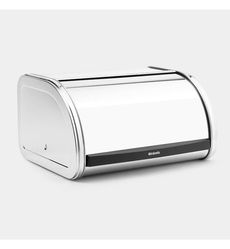 Medium Rolling Lid Bread Box - Brilliant Steel
