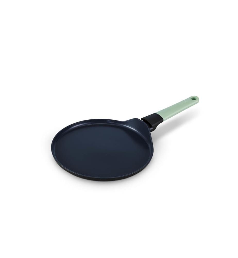 Tasty+ Padella per pancake senza Pfas riciclato, 25 cm, antiaderente - Verde giada
