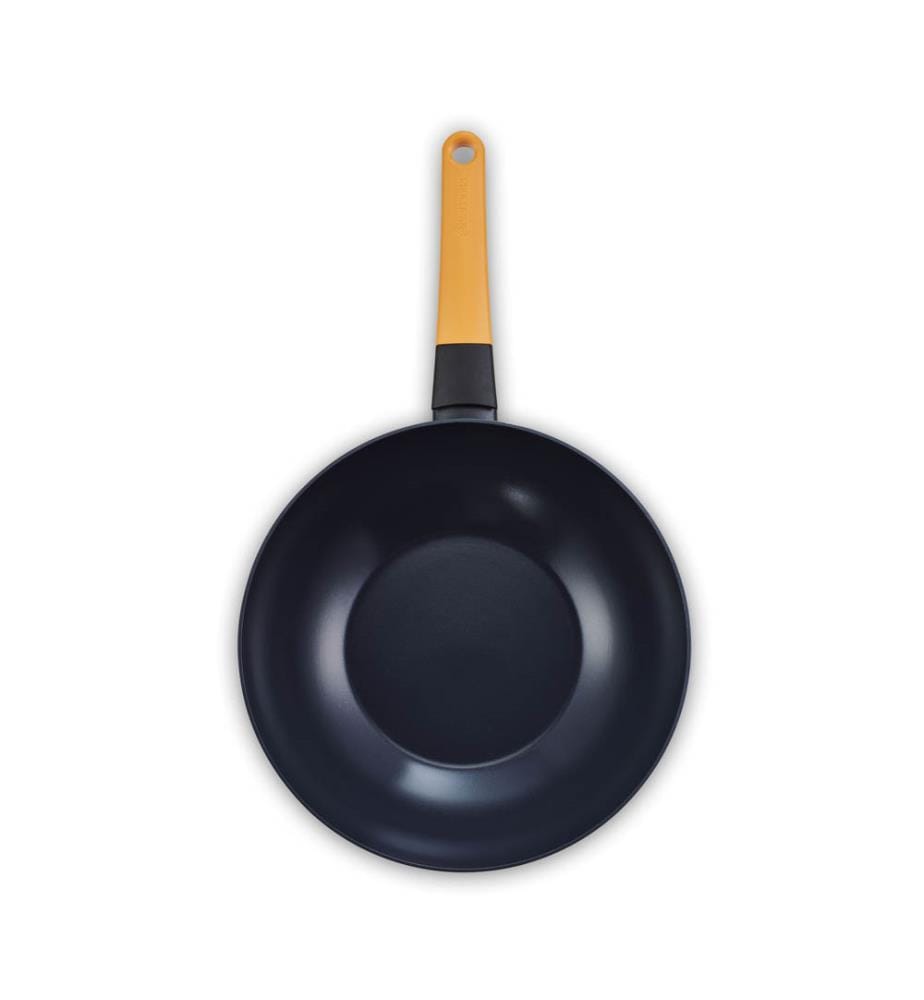 Tasty+ Recycelter Pfas-Free Wok, 30 cm, Antihaft - Honiggelb