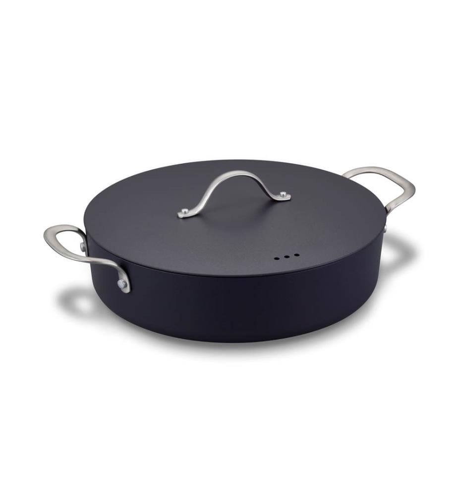 Zenn Poêle à frire sans papier recyclé, 28 cm, antiadhésive - Bleu foncé