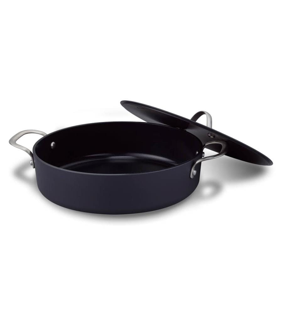 Zenn Poêle à frire sans papier recyclé, 28 cm, antiadhésive - Bleu foncé