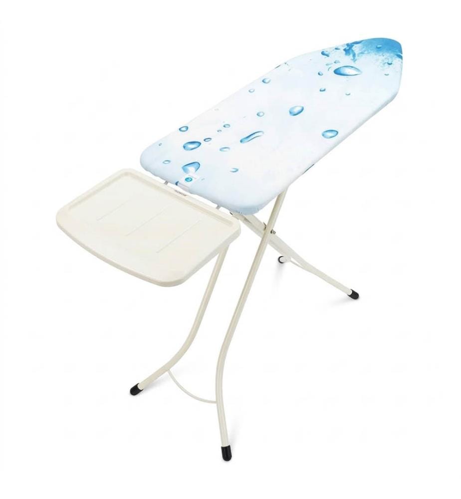 Streckmetall Bügeltisch Mit Dampfstationsablage 124 x 45 cm - Cream