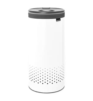 Wäschebox mit Kunststoffdeckel - 35 L Weiss