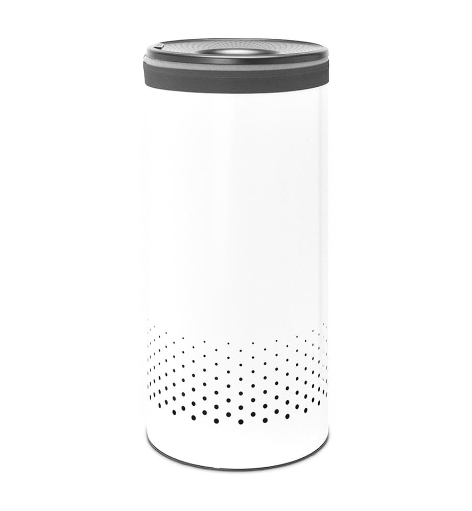 Wäschebox mit Kunststoffdeckel - 35 L Weiss
