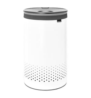 Wäschebox mit Kunststoffdeckel - 60 L - Weiss