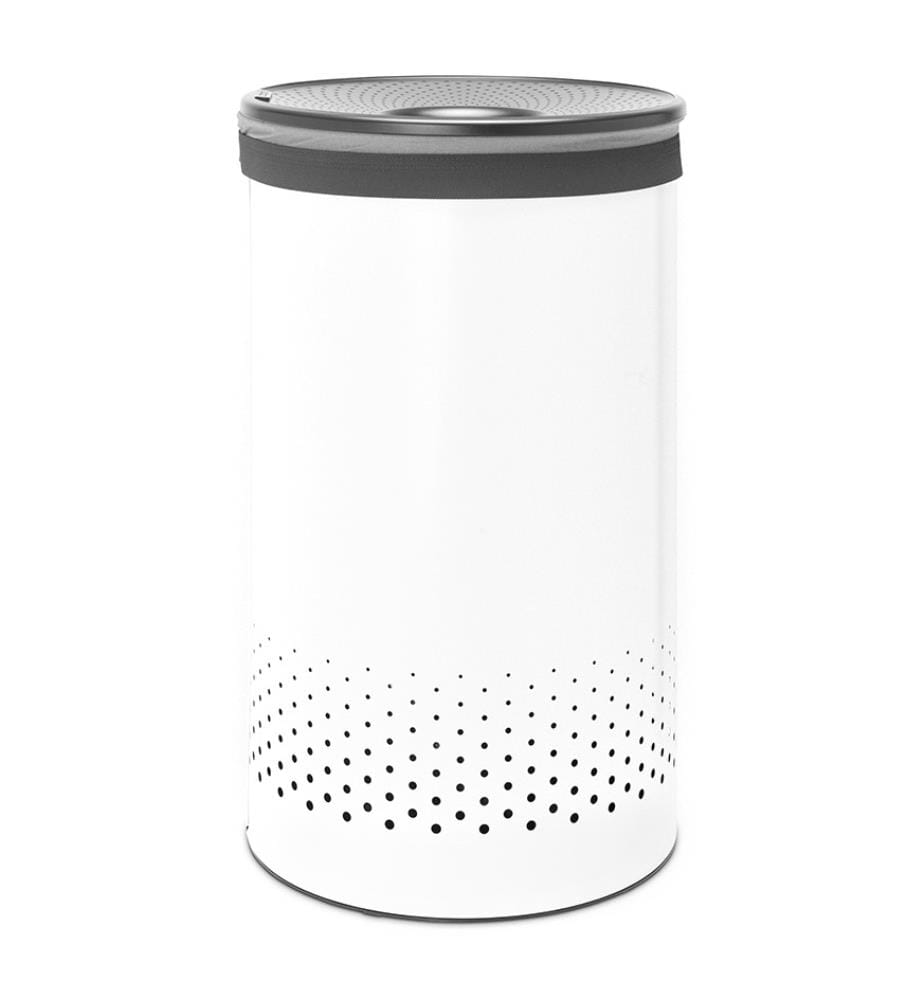 Wäschebox mit Kunststoffdeckel - 60 L - Weiss