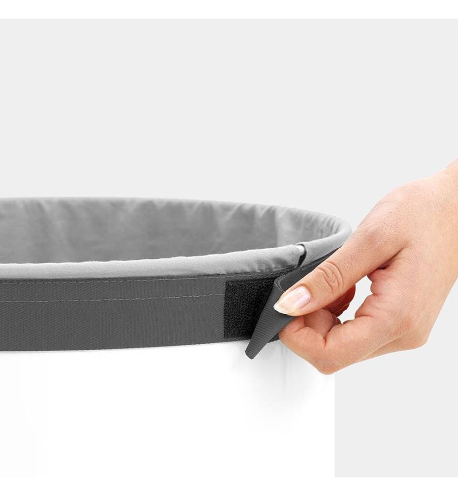 Corbeille à Linge avec Couvercle de Liège 60 L - Blanc