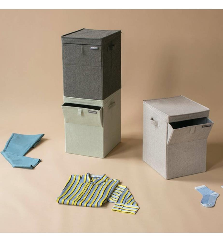 35 L Stackable Laundry Basket - Grey