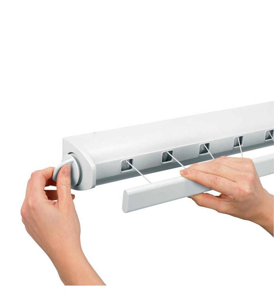 Herausziehbare Wäscheleinen 22 Meter - Weiss