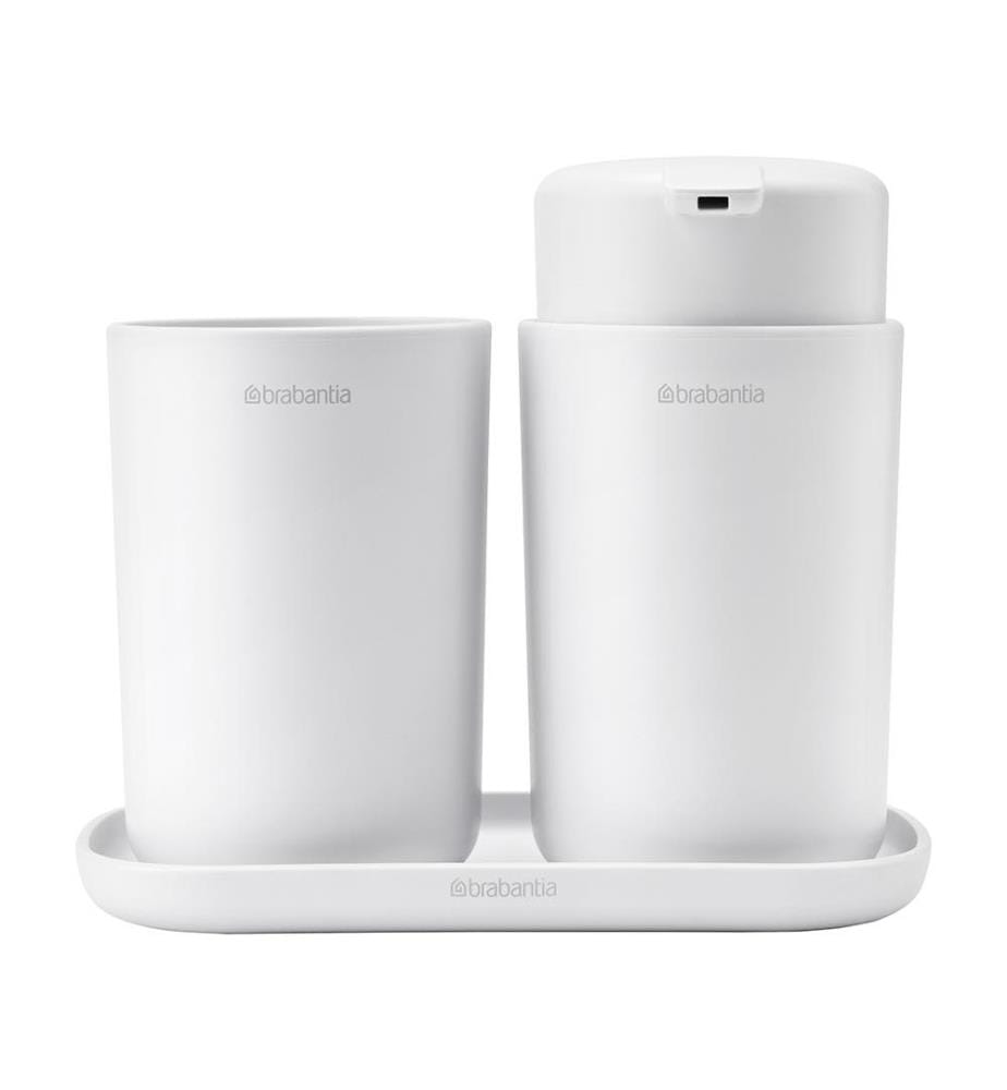Set di accessori da bagno ReNew, set di 3 - Bianco