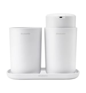 3-teiliges Badezimmerzubehör-Set ReNew - Weiss