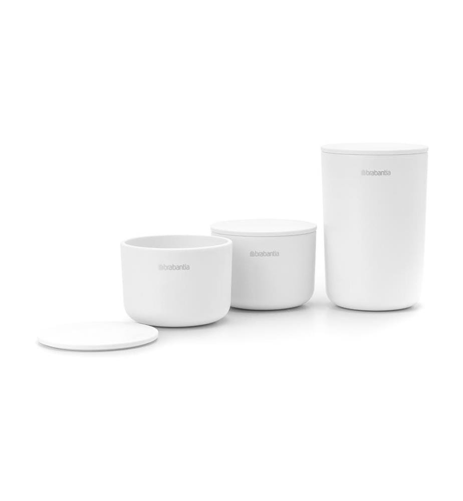Storage Pots, Set of 3 - White