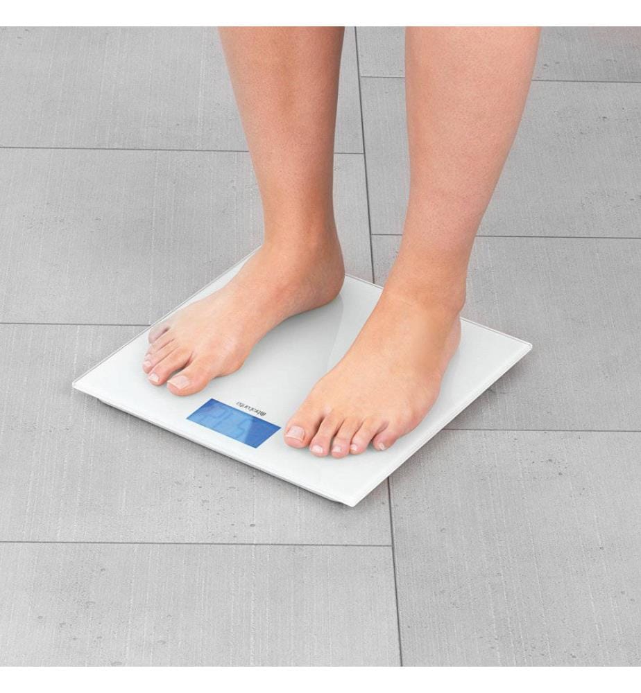 Digitale Personenwaage Batteriebetrieben - Weiss