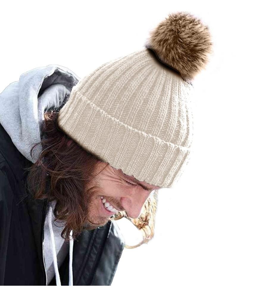 Beechfield Unisex Strickmütze mit Bommel