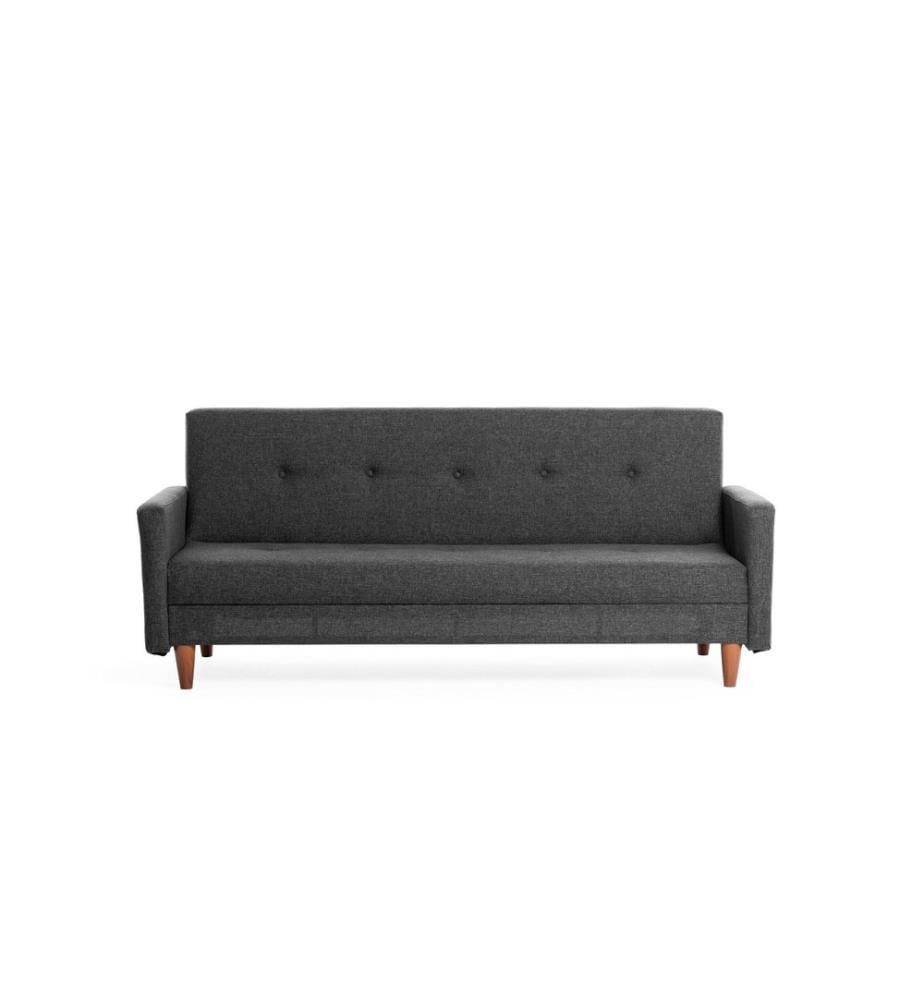 Divano letto 3 posti Hiko - Grigio scuro