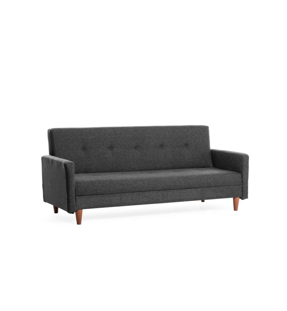 Divano letto 3 posti Hiko - Grigio scuro