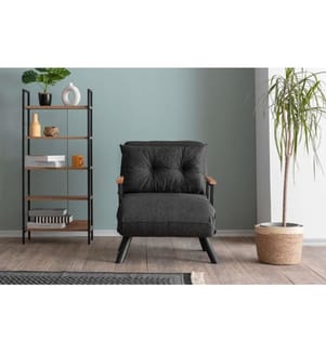 Divano letto 1 posto Sando - Grigio scuro