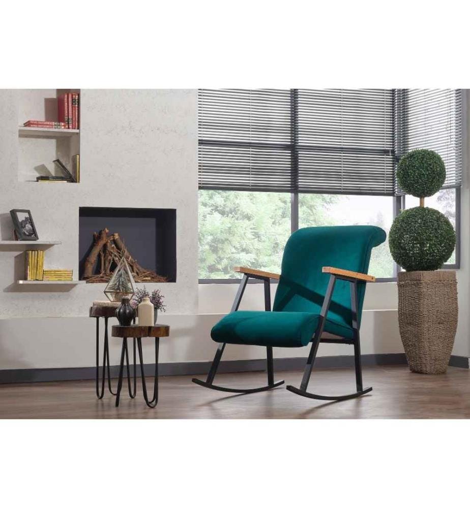 Chaise à bascule Yoka - Bleu Pétrole