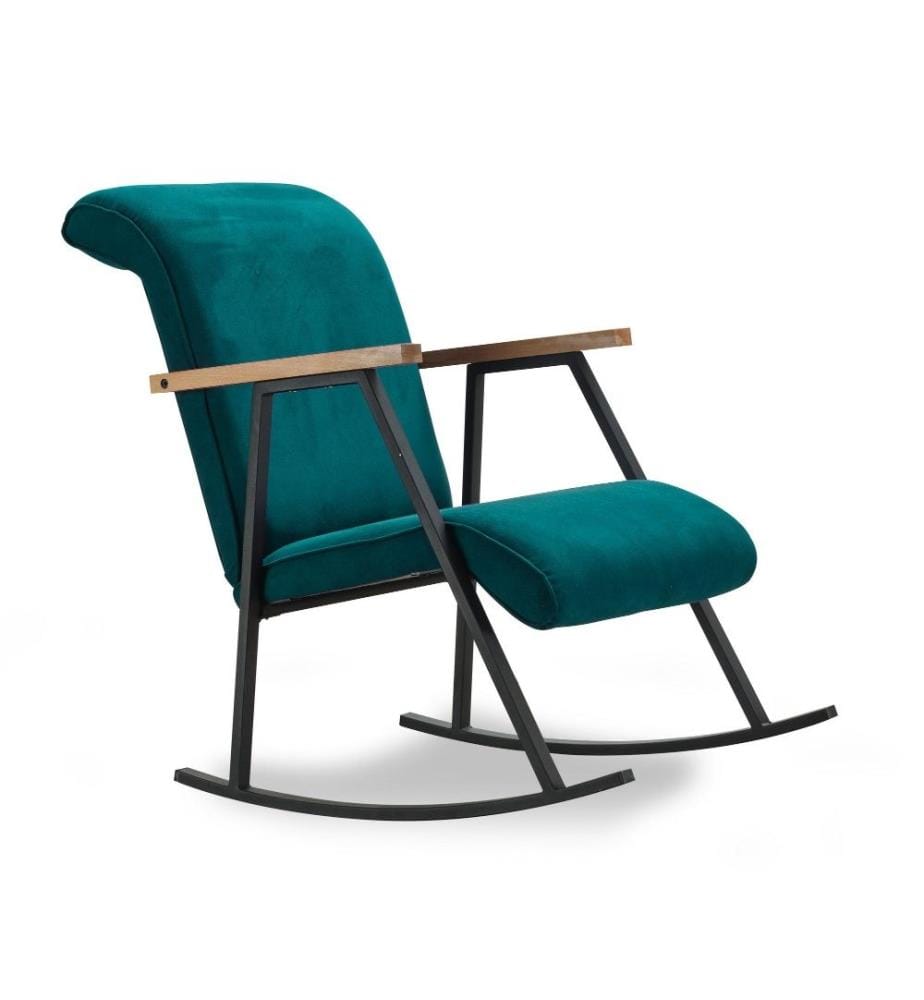Chaise à bascule Yoka - Bleu Pétrole