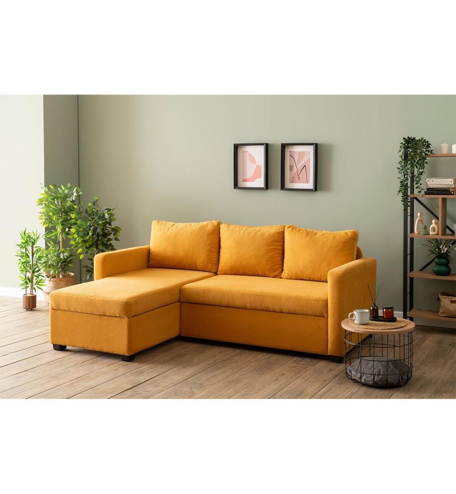 Kado Eckschlafsofa - Senfgelb