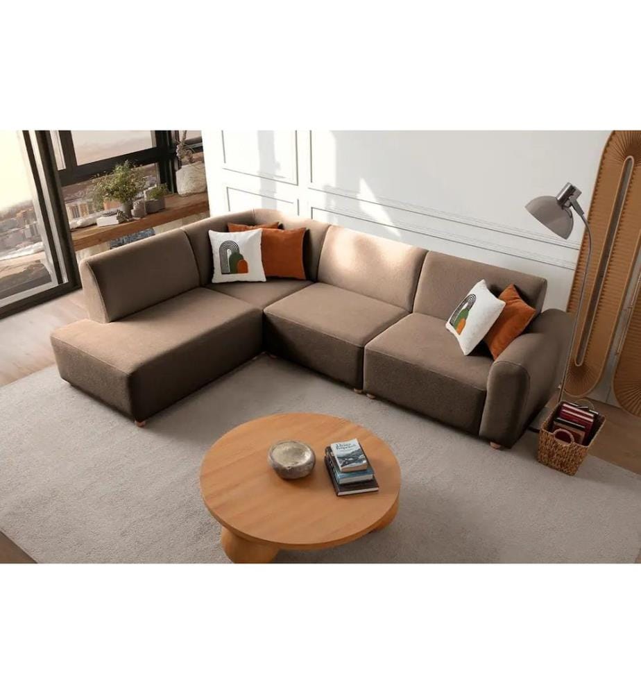 Ecksofa S-Loft Left - Braun