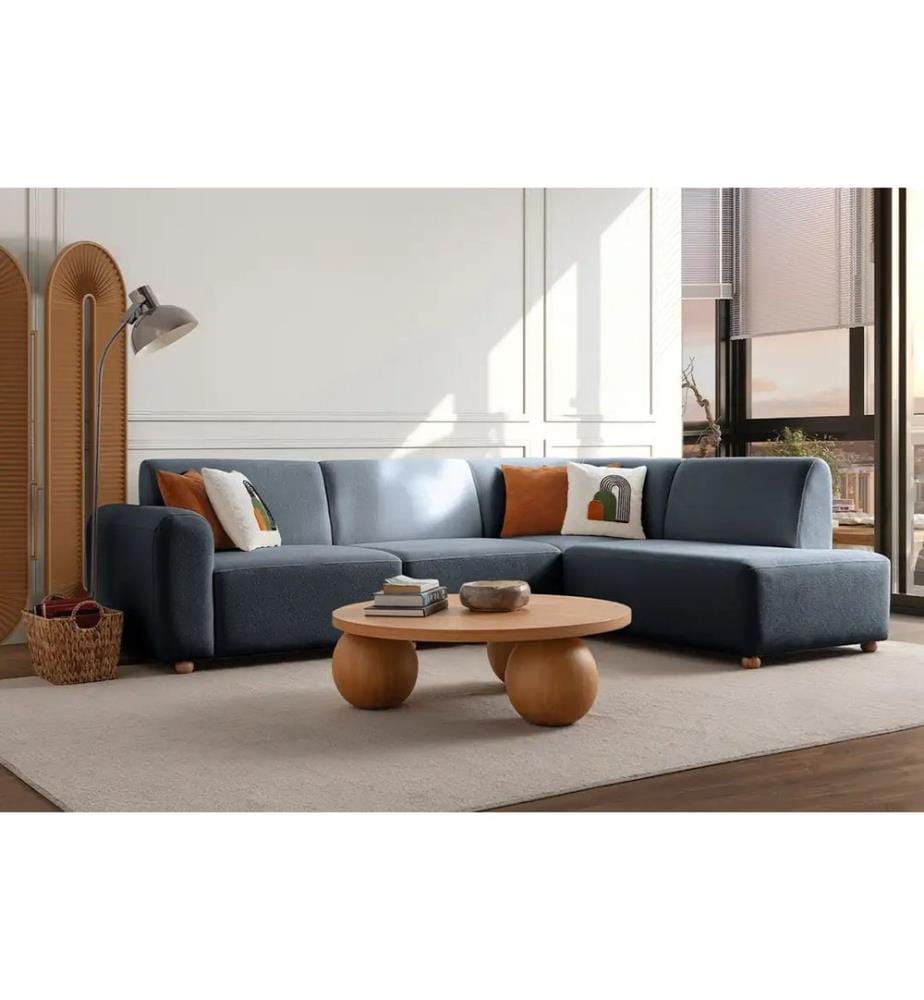 Ecksofa S-Loft Right - Blau