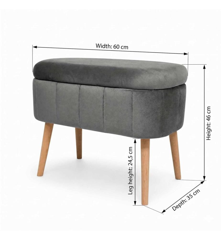 Hocker Mini Oslo - Anthrazit
