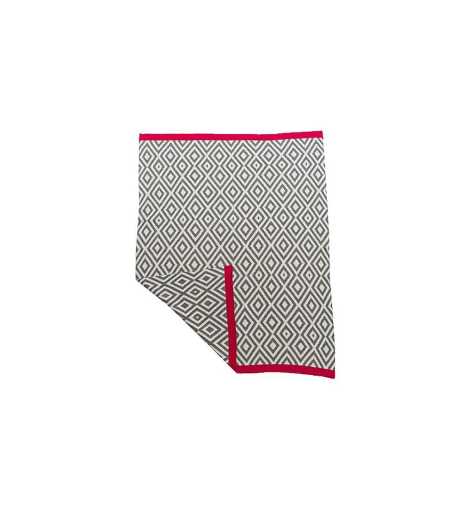 Baumwolldecke 80 x 100 cm Geo-Muster Rot - Rot