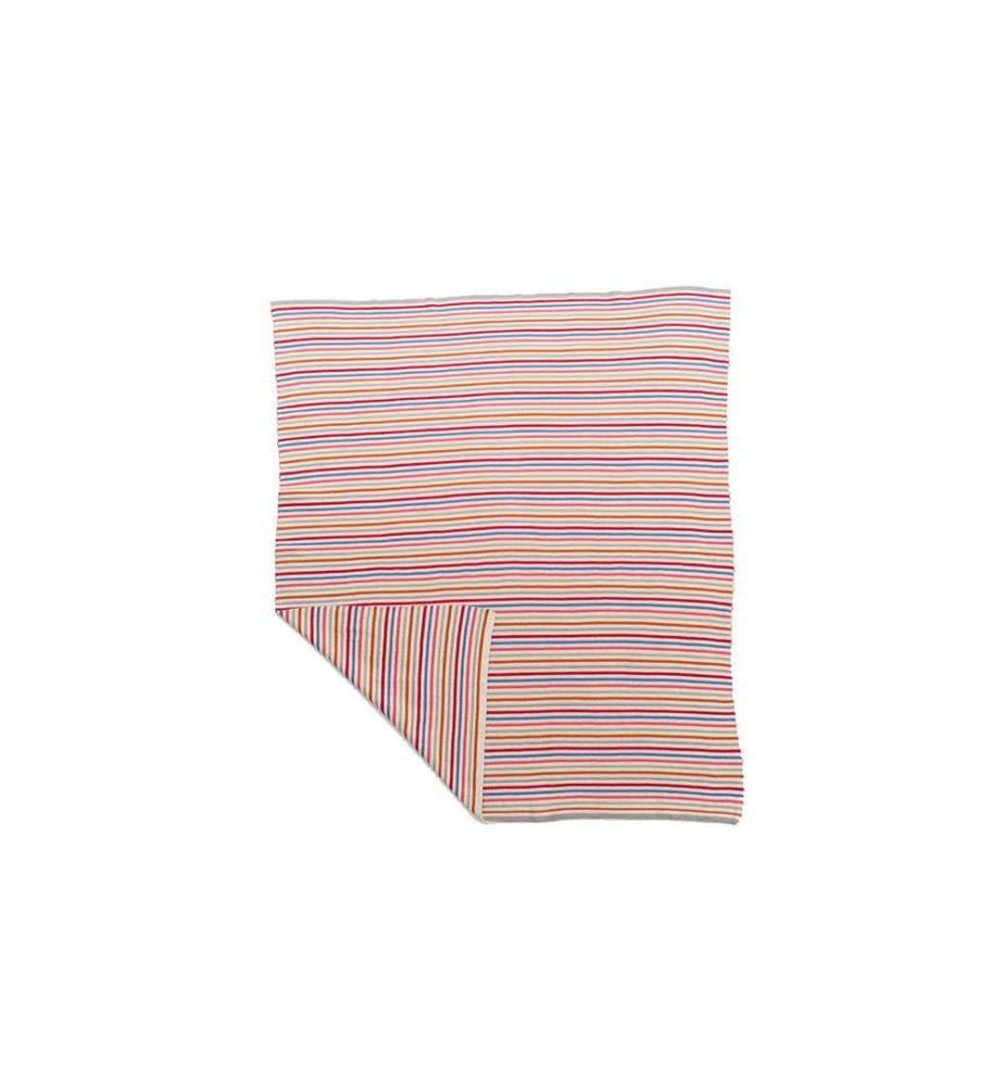 Cotton Blanket 80 x 100 cm Multistripes - Multicolor Stripes