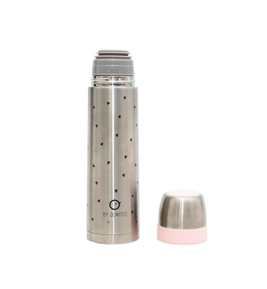 Flüssigkeitsthermos Dreiecke - Rosa Silber