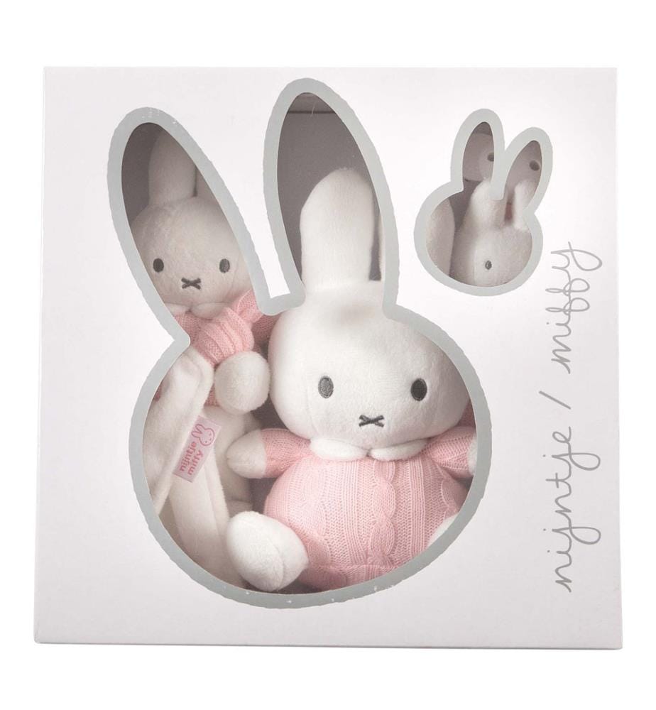 Miffy Set (Dou-Dou+Dou Dou-Dou+Schnullerclip+Stofftier) - Rosa