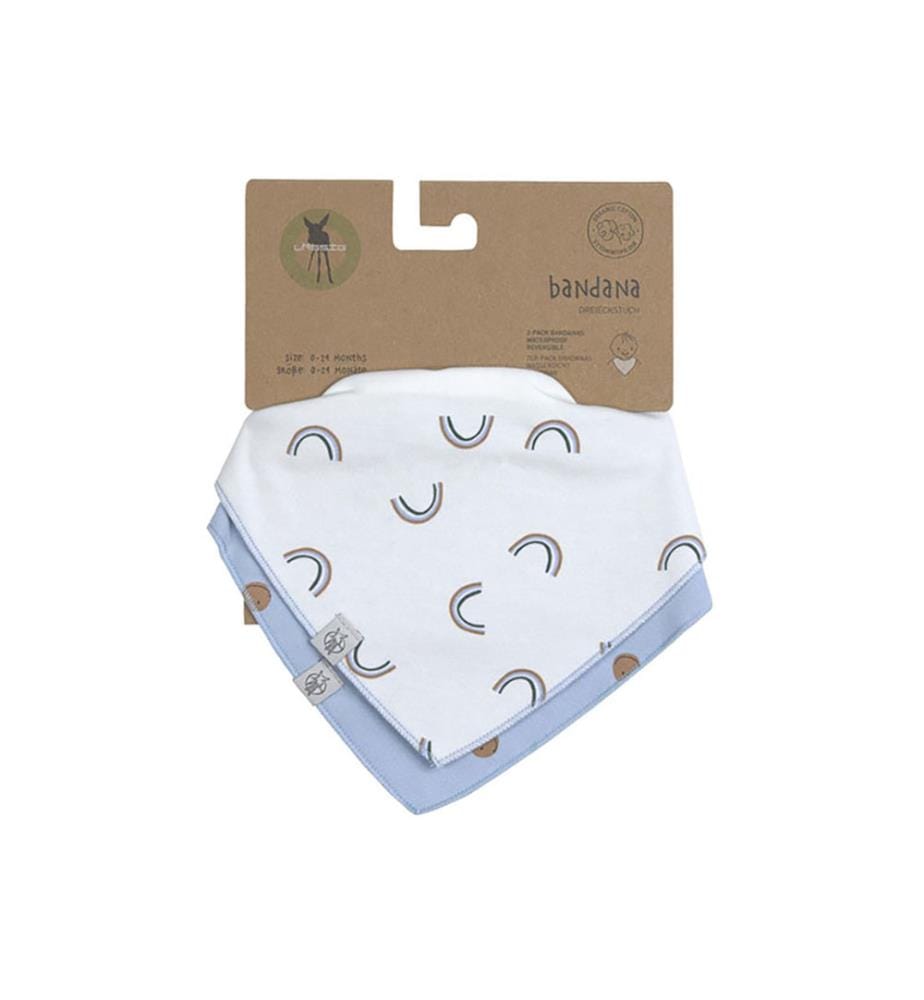2er-Set Lätzchen Bandana Happy Rascals Lächeln - Blau