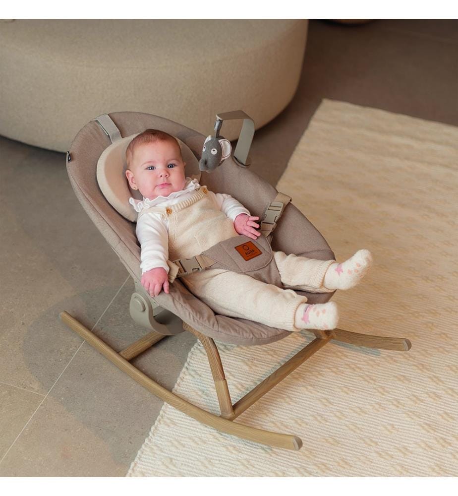 Amaca + seggiolone 4 in 1 per bambini dai 3 ai 12 anni - Grigio