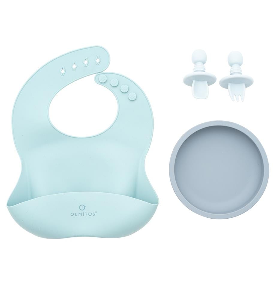 Set da tavola in silicone da 4 pezzi - Blu