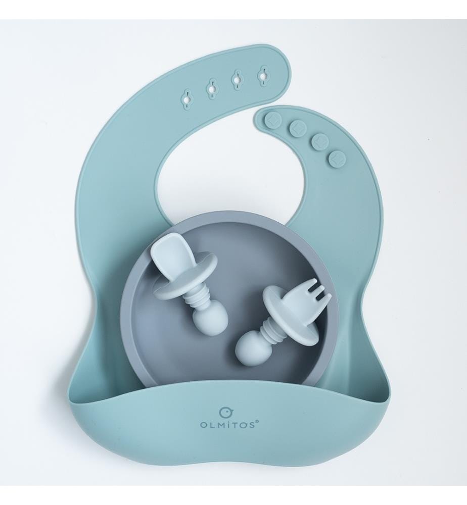 Set da tavola in silicone da 4 pezzi - Blu