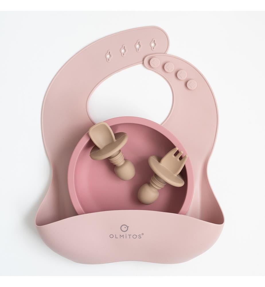 Servizio da tavola in silicone da 4 pezzi - Rosa